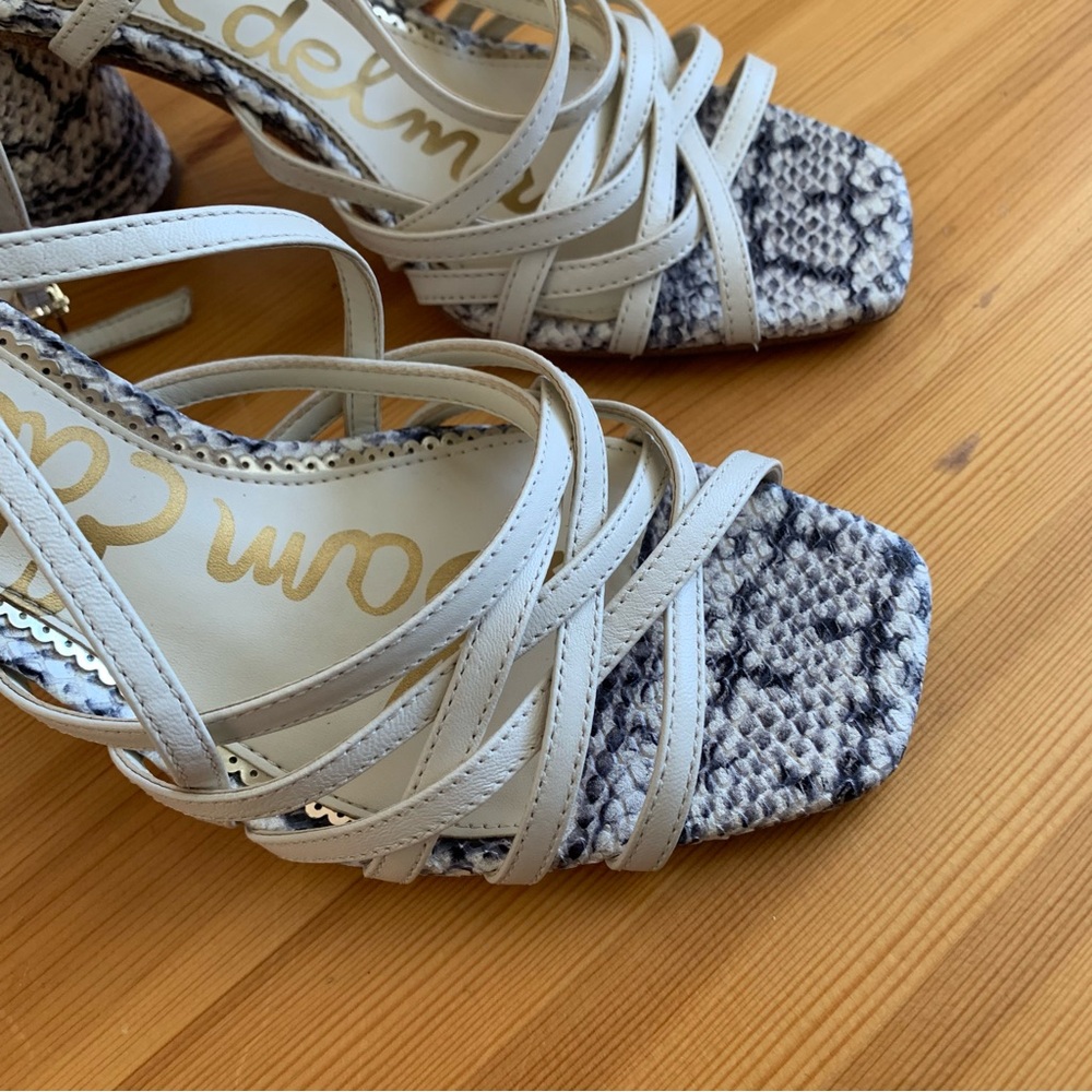 Sam Edelman Daffodil Strappy Heels Python Snake P… - image 3